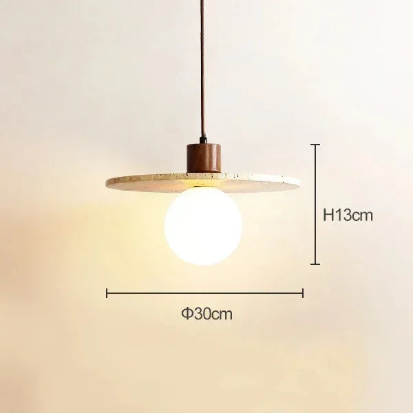 LumiStone Pendant Lamp – Natural Stone & Wood Elegance